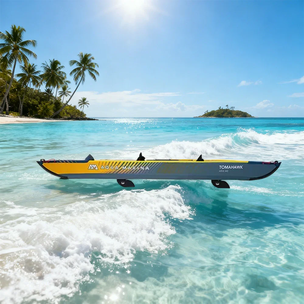 TREKKA 1/2/3-Person Inflatable Kayak Lightweight Durable Design Inflatable Keel Splash-Proof Shields Ideal for Boating & Fishing - Image 9