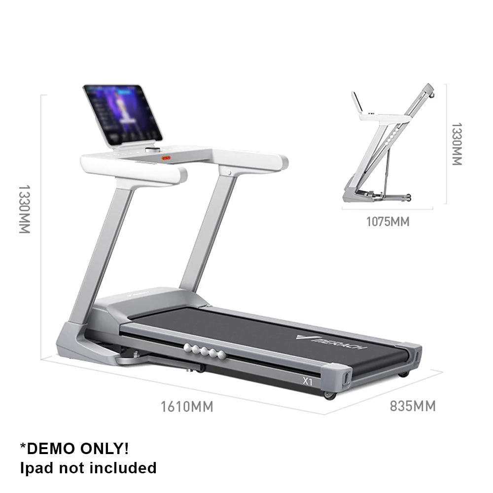 FITPRO X1P 2.5HP Contact Heart Rate Electric Treadmill Home Gym Train - White - Image 5