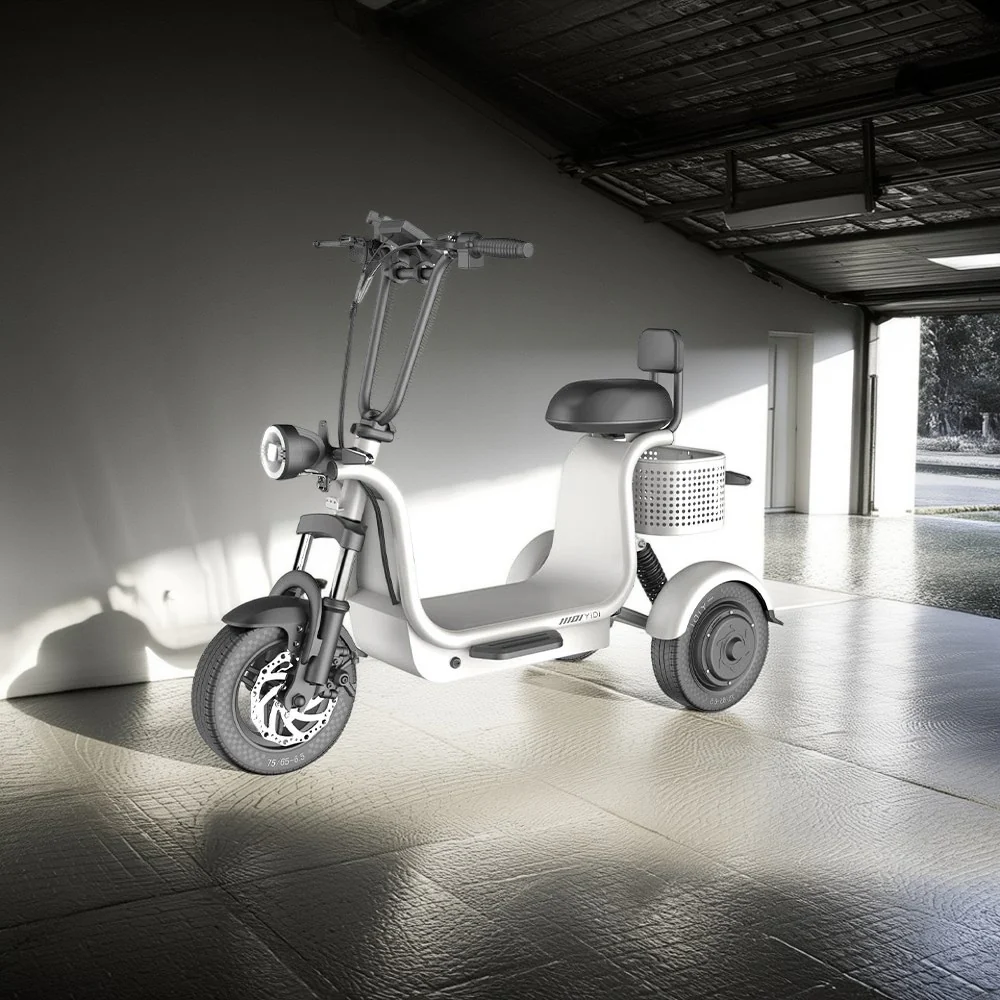 YIDI CC3 400W 48V 13Ah 11-inch Lithium Battery Foldable Electric Scooter White High Carbon Steel Drum Brake - Image 4
