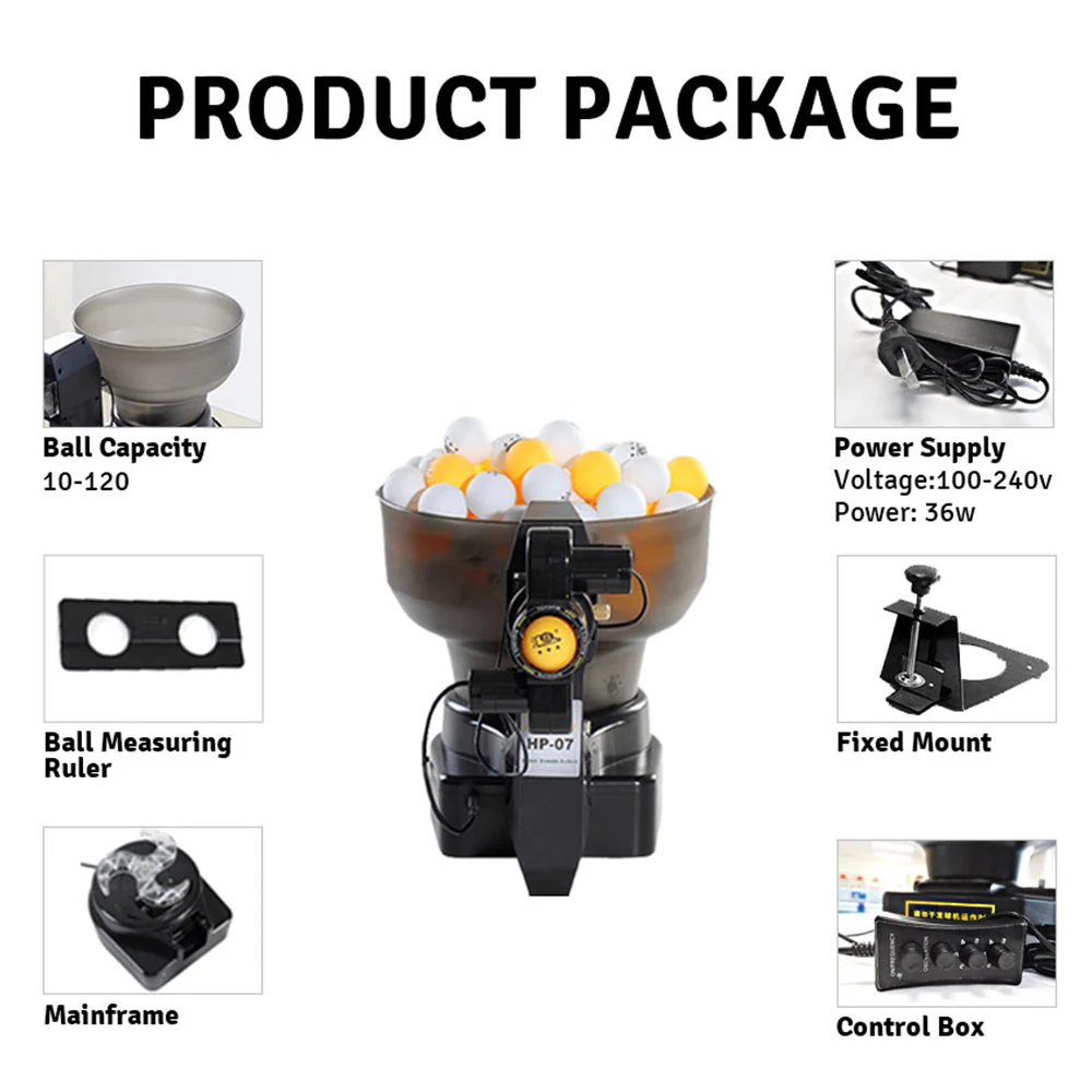 HUIPANG HP-07 Table Tennis Robot Trainer Ping Pong Spin Ball Training Machine - Image 3