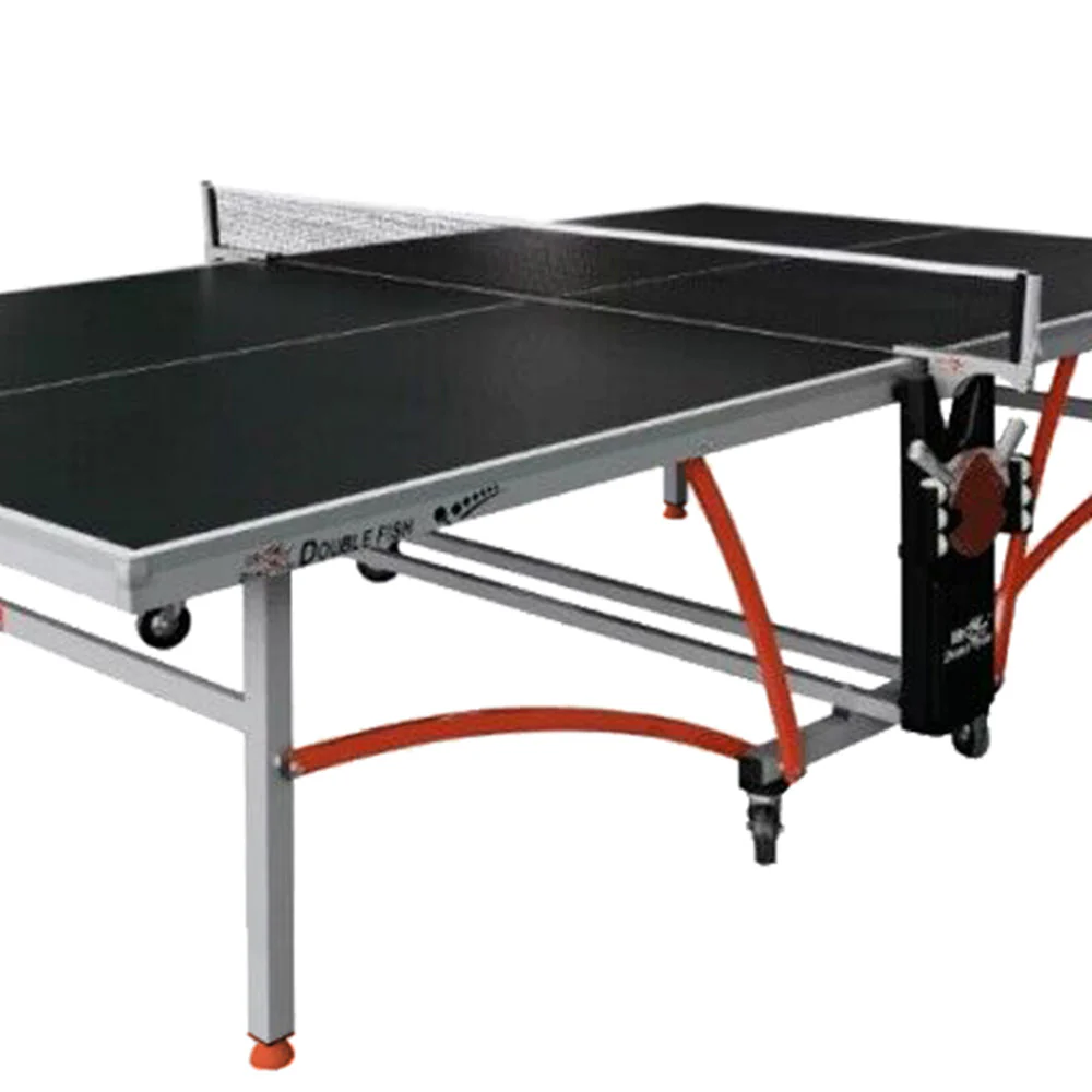 DOUBLE FISH 353 22mm Black Foldable Solo Play Indoor Table Tennis/Ping Pong Table - Bats Ball Net ITTF Approve - Image 4
