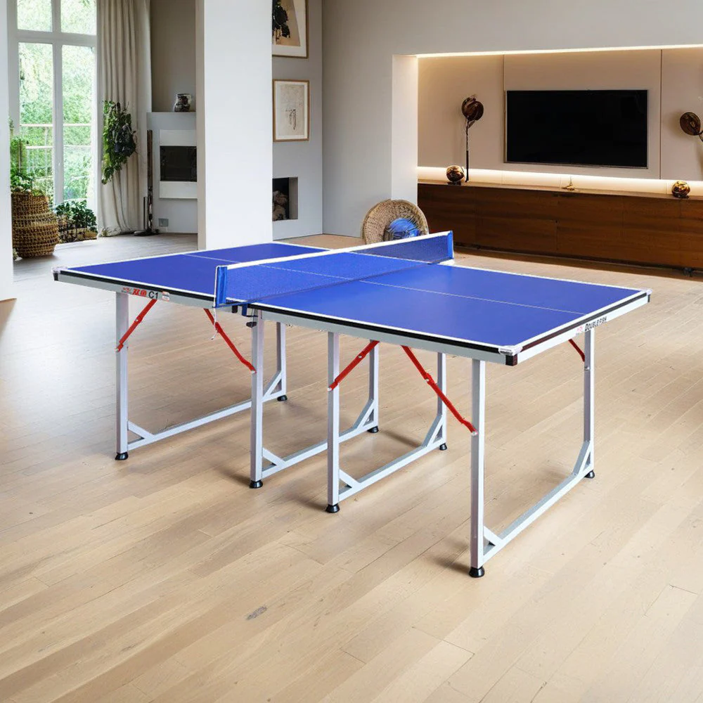 DOUBLE FISH C1 15mm Gray&Blue Indoor Table Tennis/Ping Pong Table - Bats Ball Net ITTF Approve - Image 3