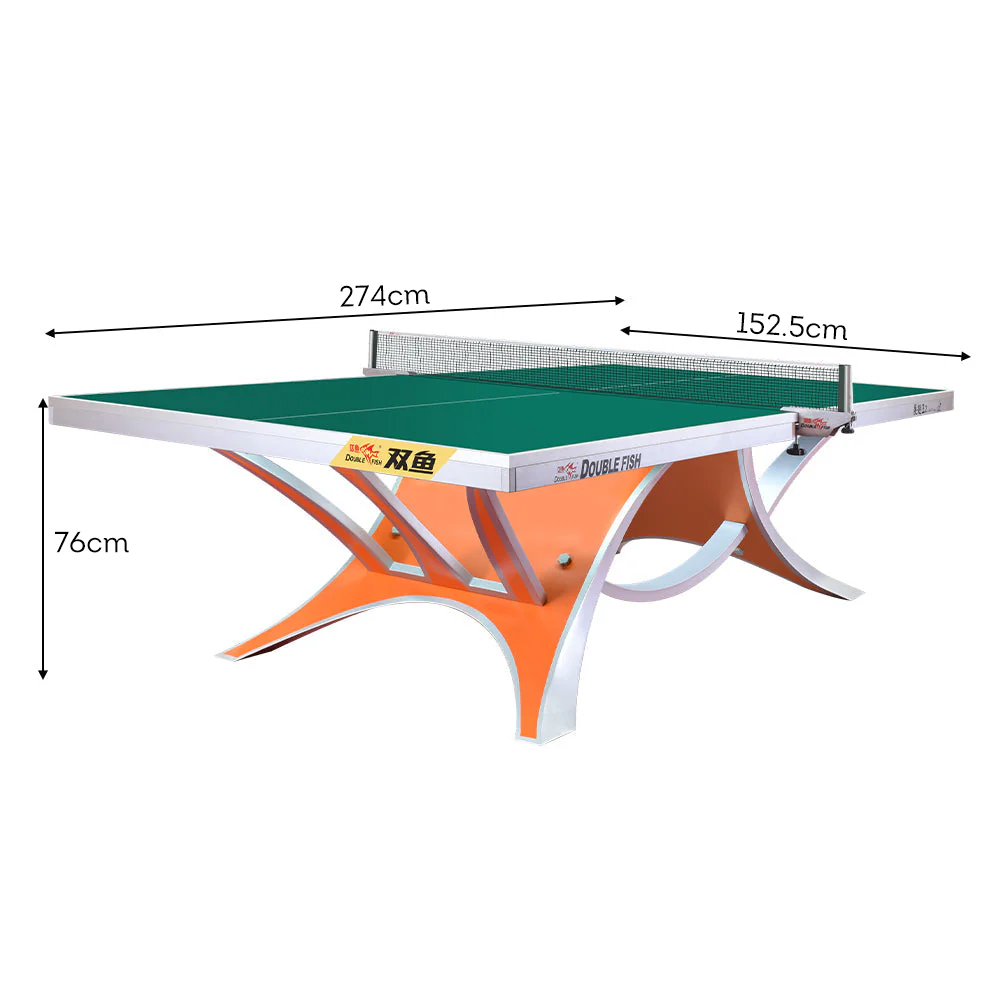 DOUBLE FISH VOLANT KING 2 25mm Orange&Green Pro Indoor Table Tennis/Ping Pong Table - Bats Ball Net ITTF Approve - Image 5