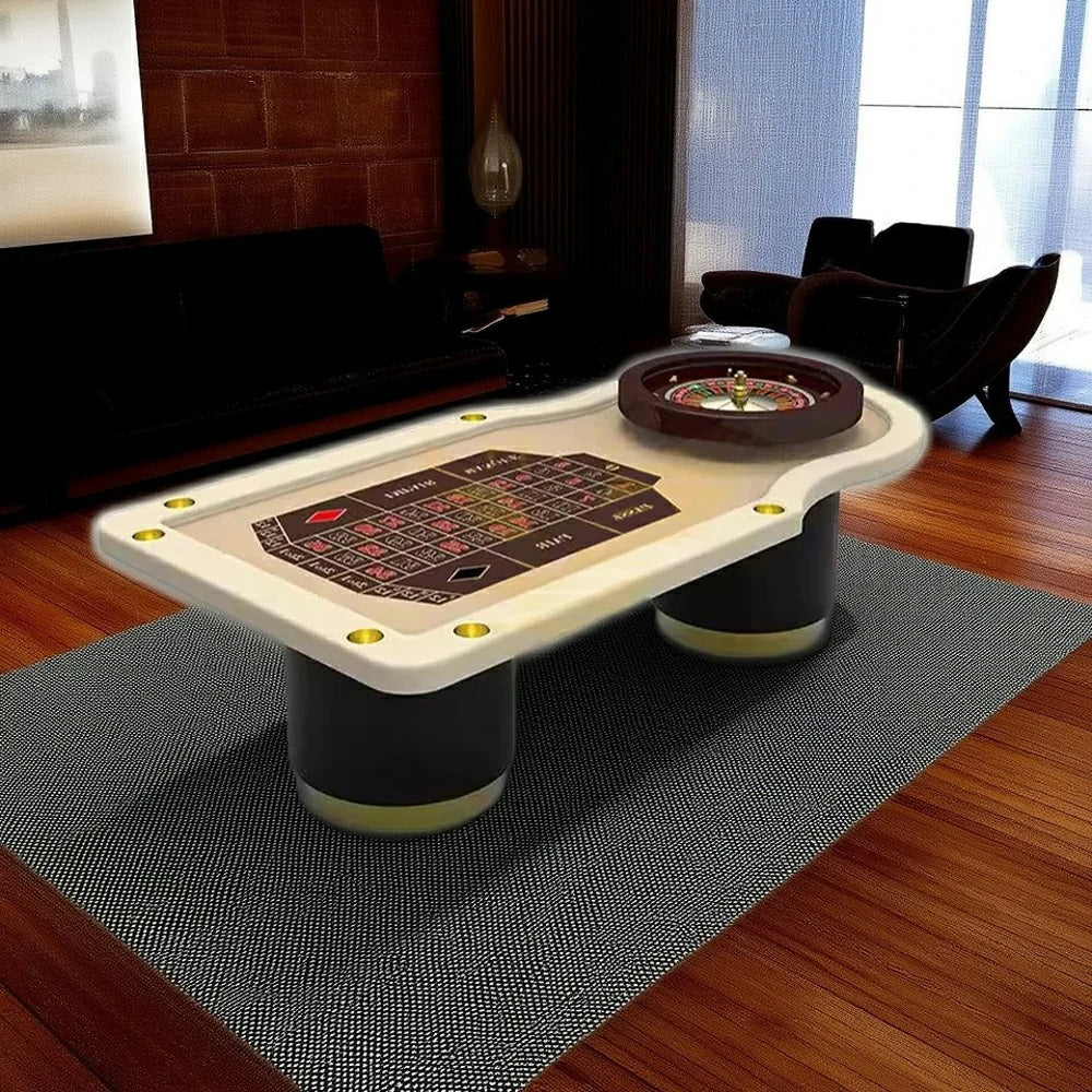 VERSA 275cm Length Roulette Table W/ Roulette Wheel Home Game Rooms Private Events - Wood - Image 4