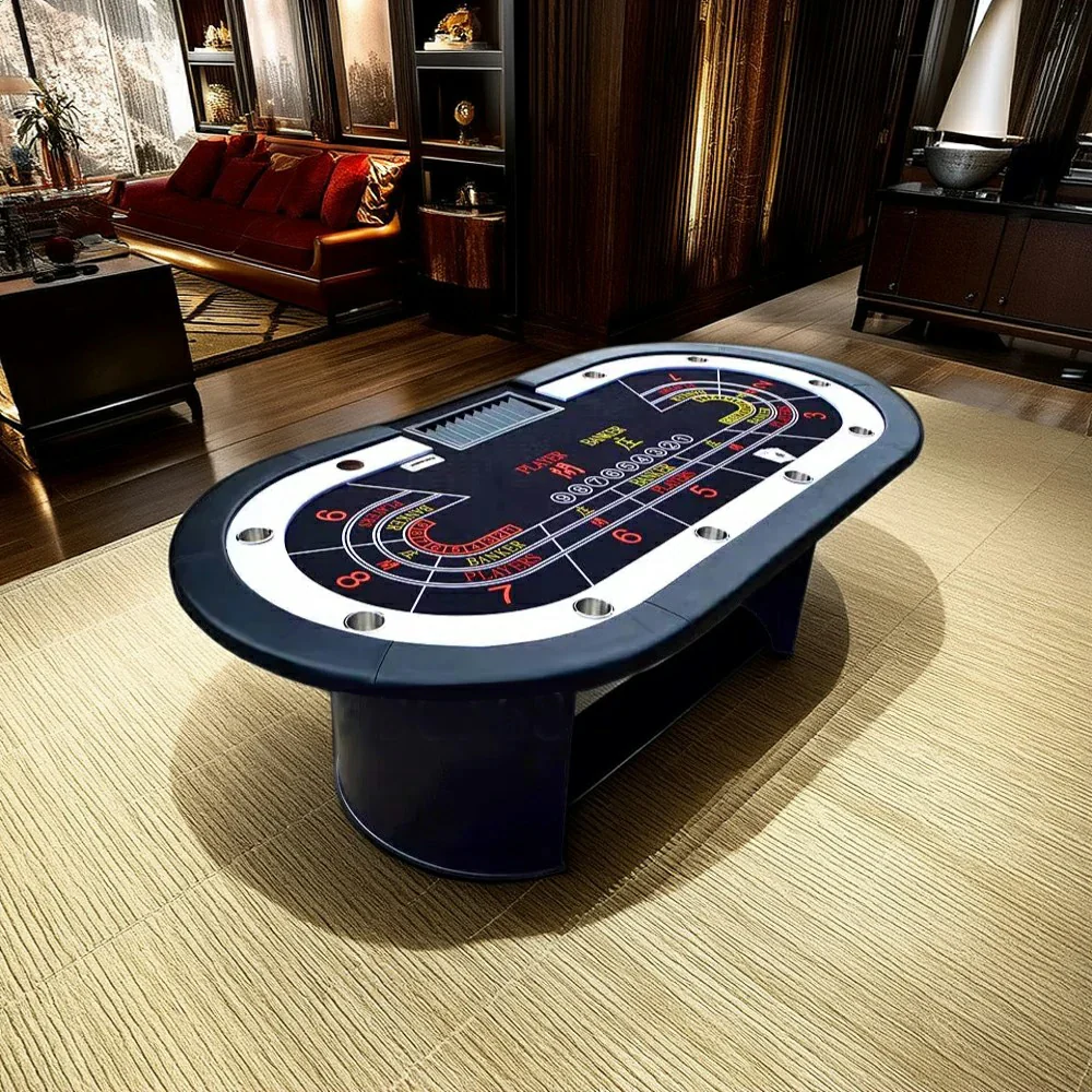 VERSA 244cm Length Roulette Table W/ Wheel Home Game Rooms Private Events - Black&White - Image 2