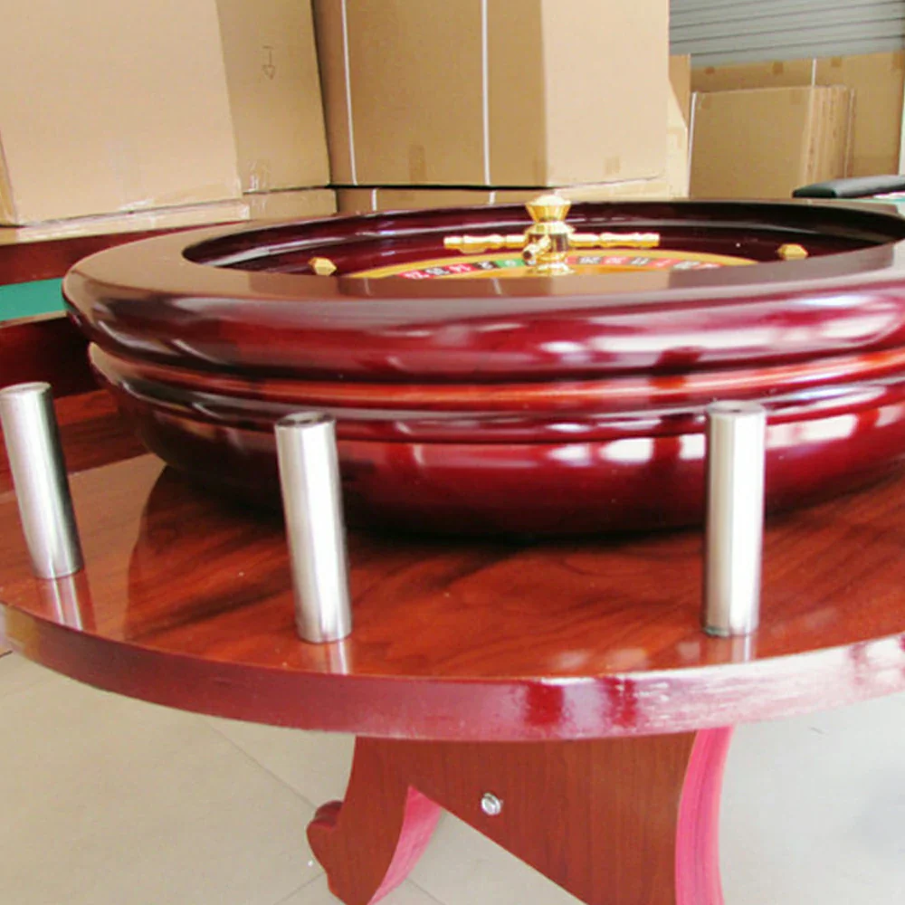 VERSA 240/260cm Length Roulette Table W/ Roulette Wheel Home Game Rooms Private Events - Red&Green - Image 4