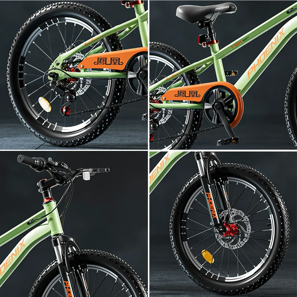VOLTUS 18/20/22 Kids' Bike - Gear & Single-Speed Options, Spoke Wheels - Green - Image 3