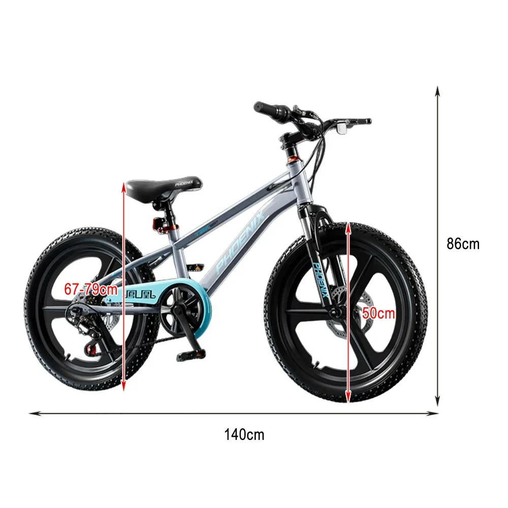 VOLTUS 18/20/22 Kids' Bike - Gear & Single-Speed Options, Integrated Wheels - Grey - Image 6