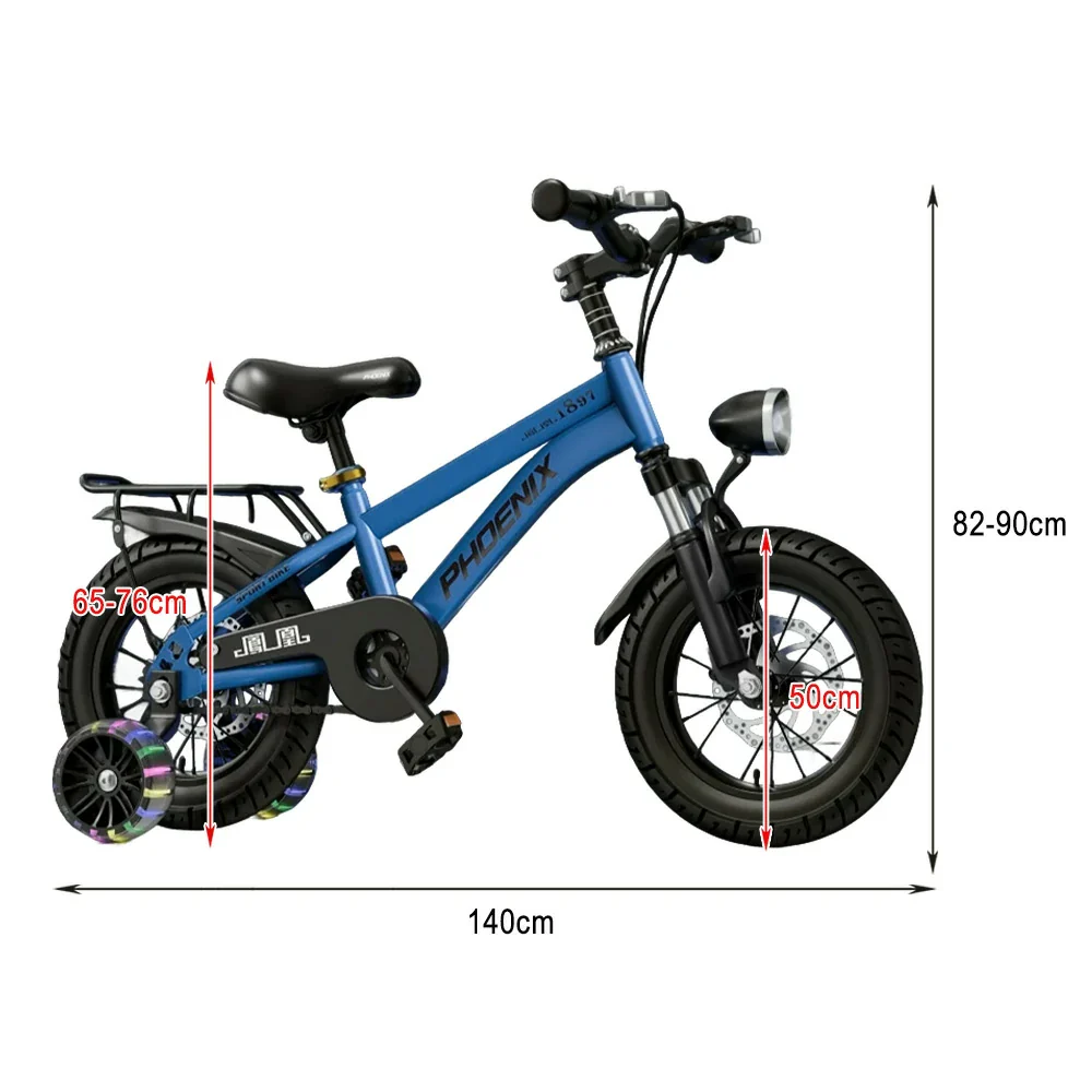 VOLTUS 18/20/22 Kids' Bike with Rear Seat – Integrated or Spoke Wheels - Blue - Image 14