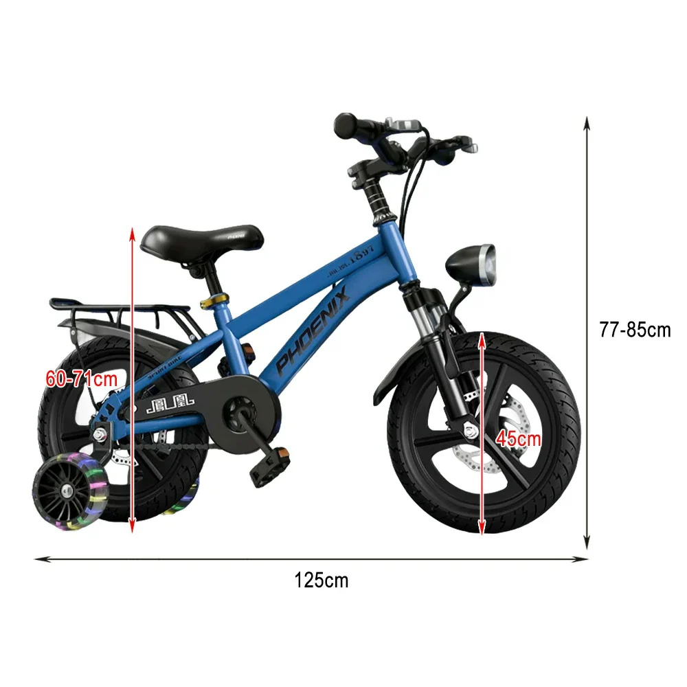VOLTUS 18/20/22 Kids' Bike with Rear Seat – Integrated or Spoke Wheels - Blue - Image 6