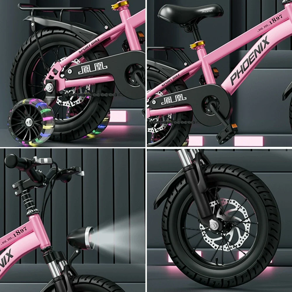 VOLTUS 18/20/22 Kids' Bike with Rear Seat – Integrated or Spoke Wheels - Pink - Image 10