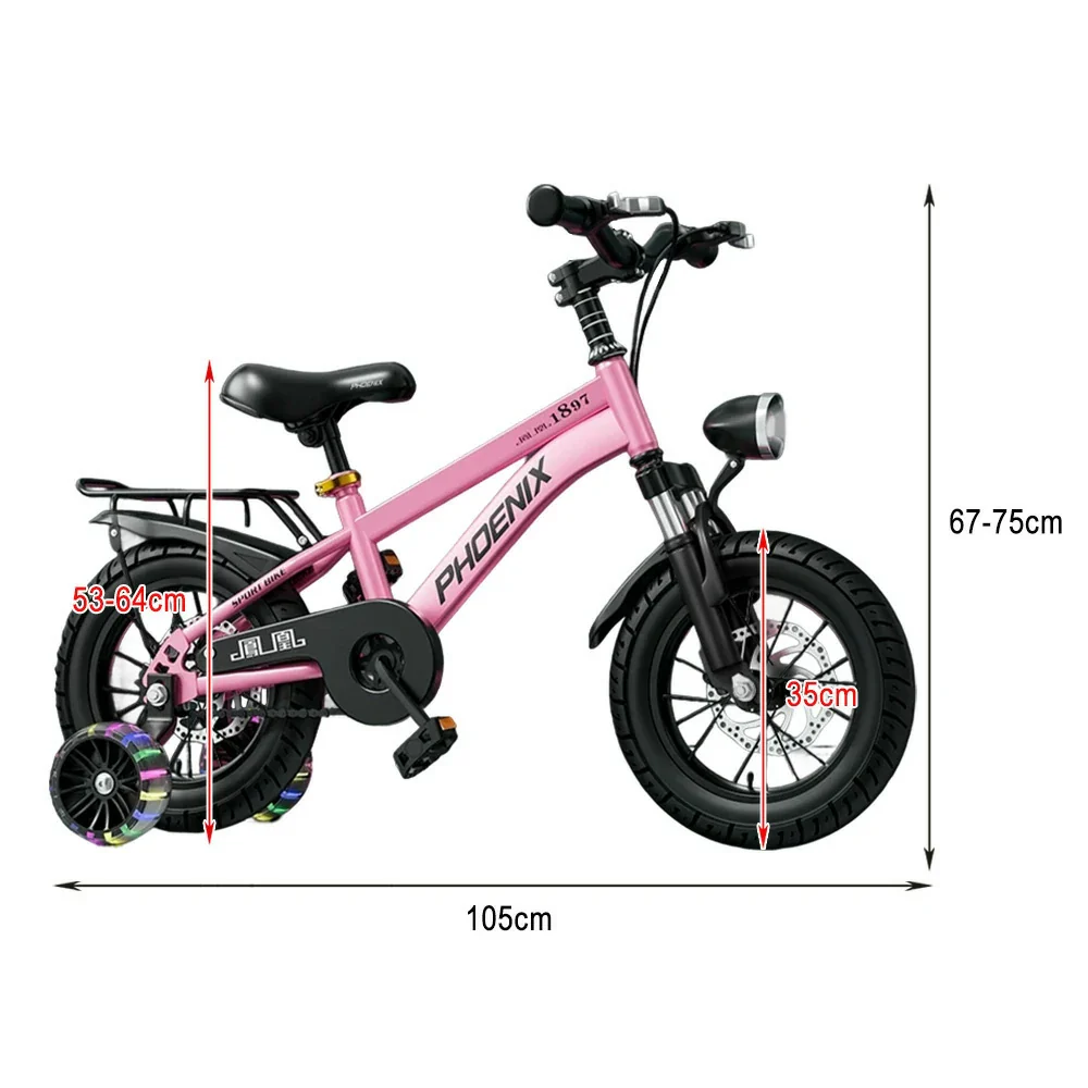 VOLTUS 18/20/22 Kids' Bike with Rear Seat – Integrated or Spoke Wheels - Pink - Image 12