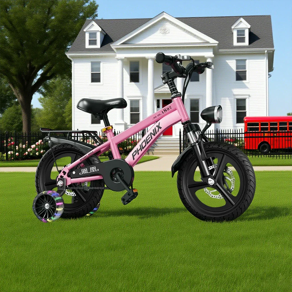 VOLTUS 18/20/22 Kids' Bike with Rear Seat – Integrated or Spoke Wheels - Pink - Image 4