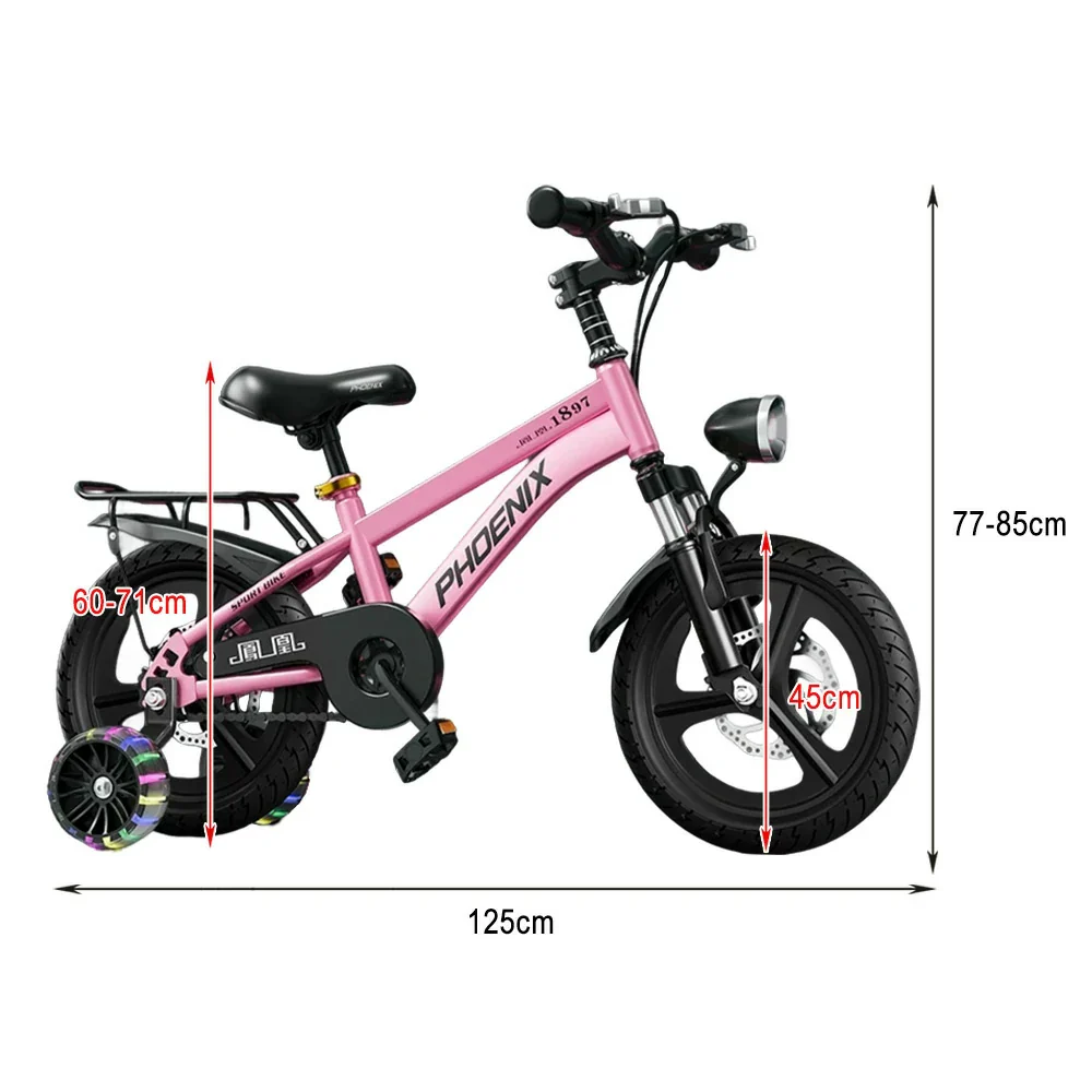 VOLTUS 18/20/22 Kids' Bike with Rear Seat – Integrated or Spoke Wheels - Pink - Image 6