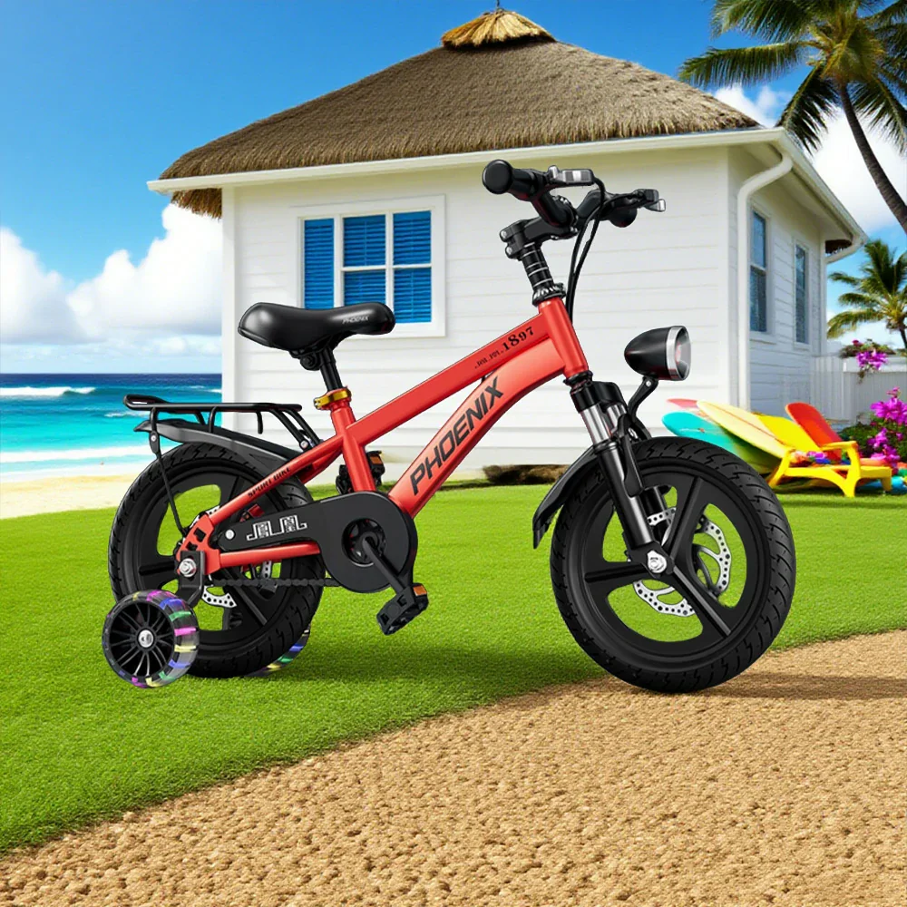 VOLTUS 18/20/22 Kids' Bike with Rear Seat – Integrated or Spoke Wheels - Red - Image 4
