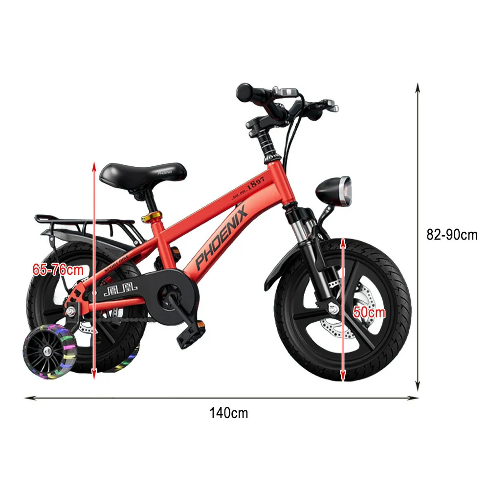 VOLTUS 18/20/22 Kids' Bike with Rear Seat – Integrated or Spoke Wheels - Red - Image 7