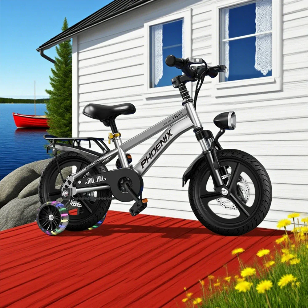 VOLTUS 18/20/22 Kids' Bike with Rear Seat – Integrated or Spoke Wheels - Silvery - Image 4