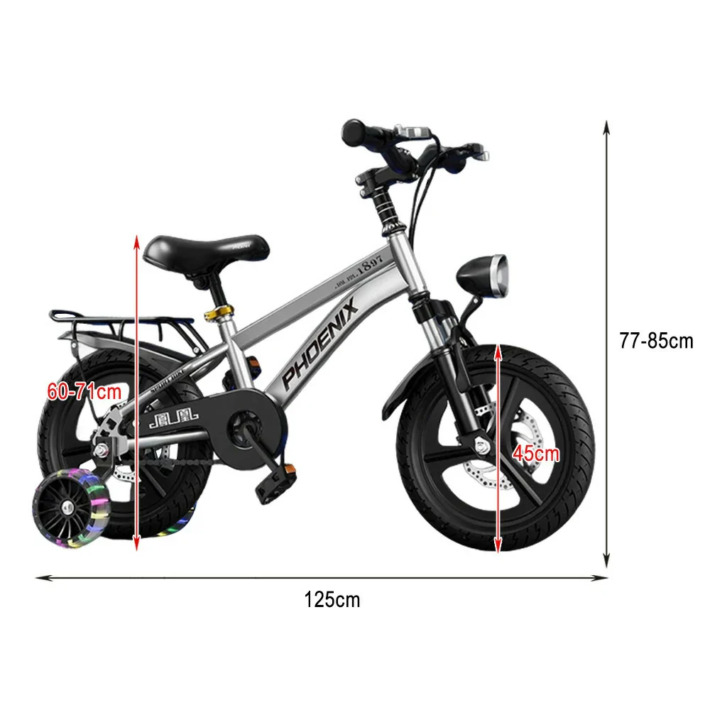 VOLTUS 18/20/22 Kids' Bike with Rear Seat – Integrated or Spoke Wheels - Silvery - Image 6