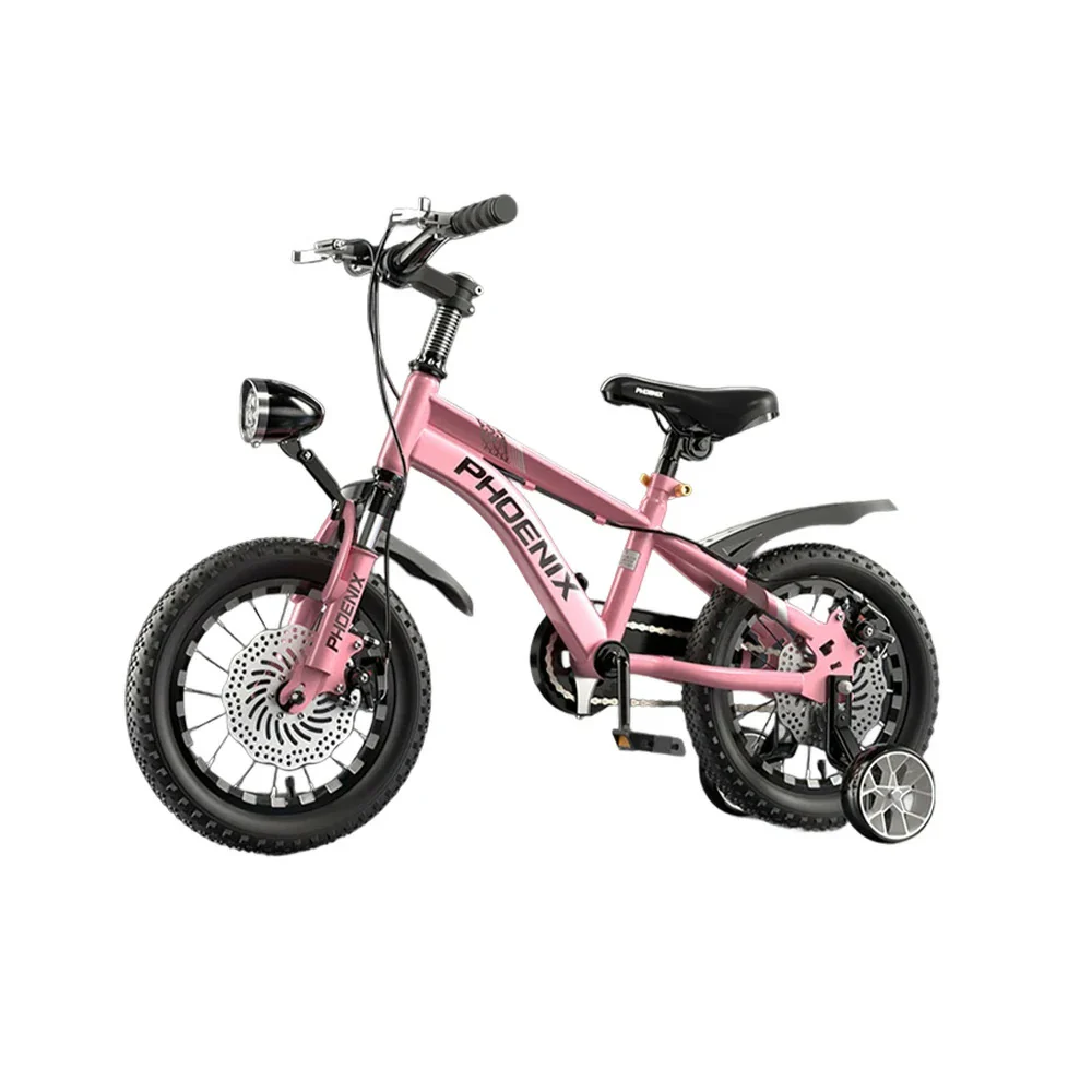 VOLTUS 14/18/22 Inch Children's Bicycle Foot Support & Training Wheels CNC Double-Layer Knife Ring - Pink - Image 8