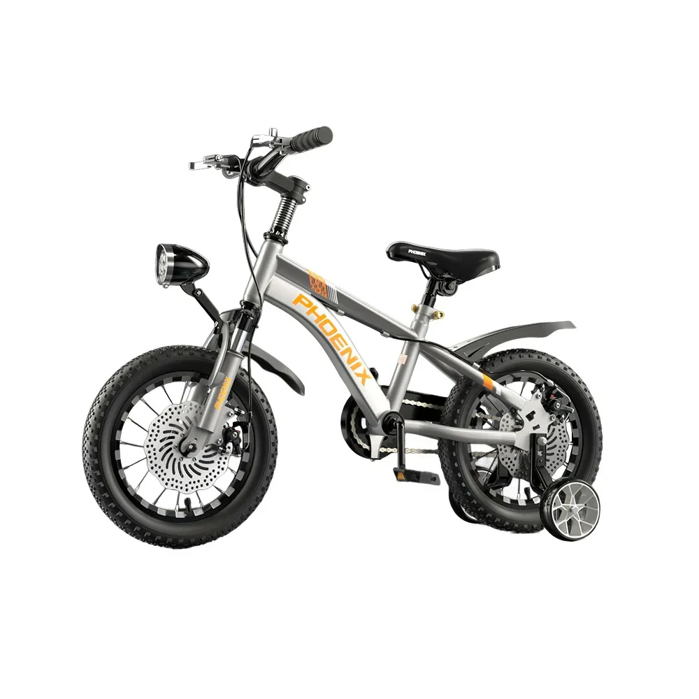 VOLTUS 14/18/22 Inch Children's Bicycle Foot Support & Training Wheels CNC Double-Layer Knife Ring - Silvery - Image 8