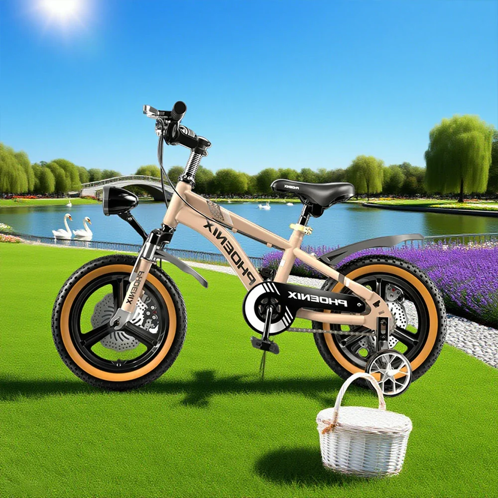VOLTUS 14/18/22 Inch Children's Bicycle Foot Support & Training Wheels Upgraded Magnesium Alloy Integrated Wheel - Golden - Image 11