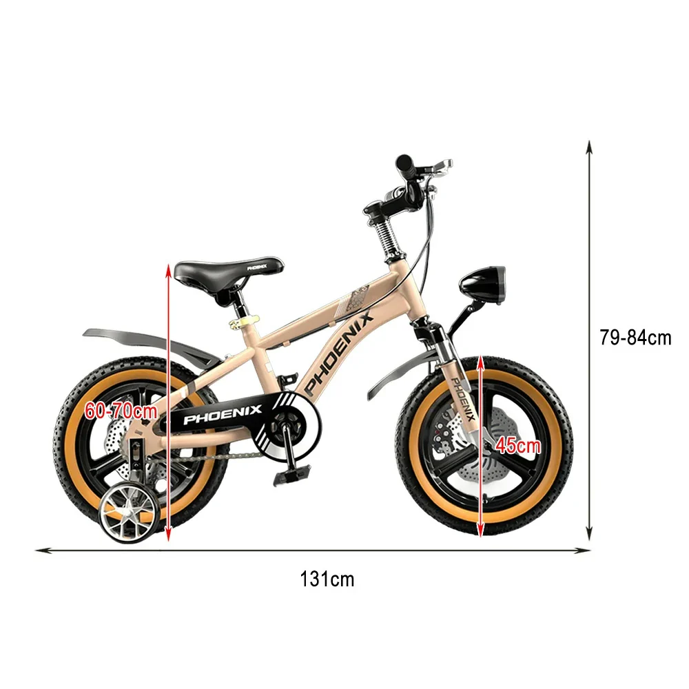 VOLTUS 14/18/22 Inch Children's Bicycle Foot Support & Training Wheels Upgraded Magnesium Alloy Integrated Wheel - Golden - Image 13