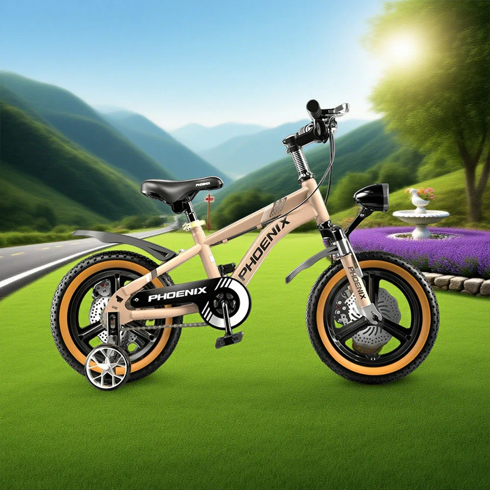 VOLTUS 14/18/22 Inch Children's Bicycle Foot Support & Training Wheels Upgraded Magnesium Alloy Integrated Wheel - Golden - Image 9