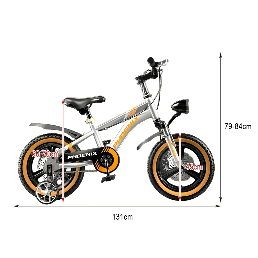 VOLTUS 14/18/22 Inch Children's Bicycle Foot Support & Training Wheels Upgraded Magnesium Alloy Integrated Wheel - Silvery - Image 13