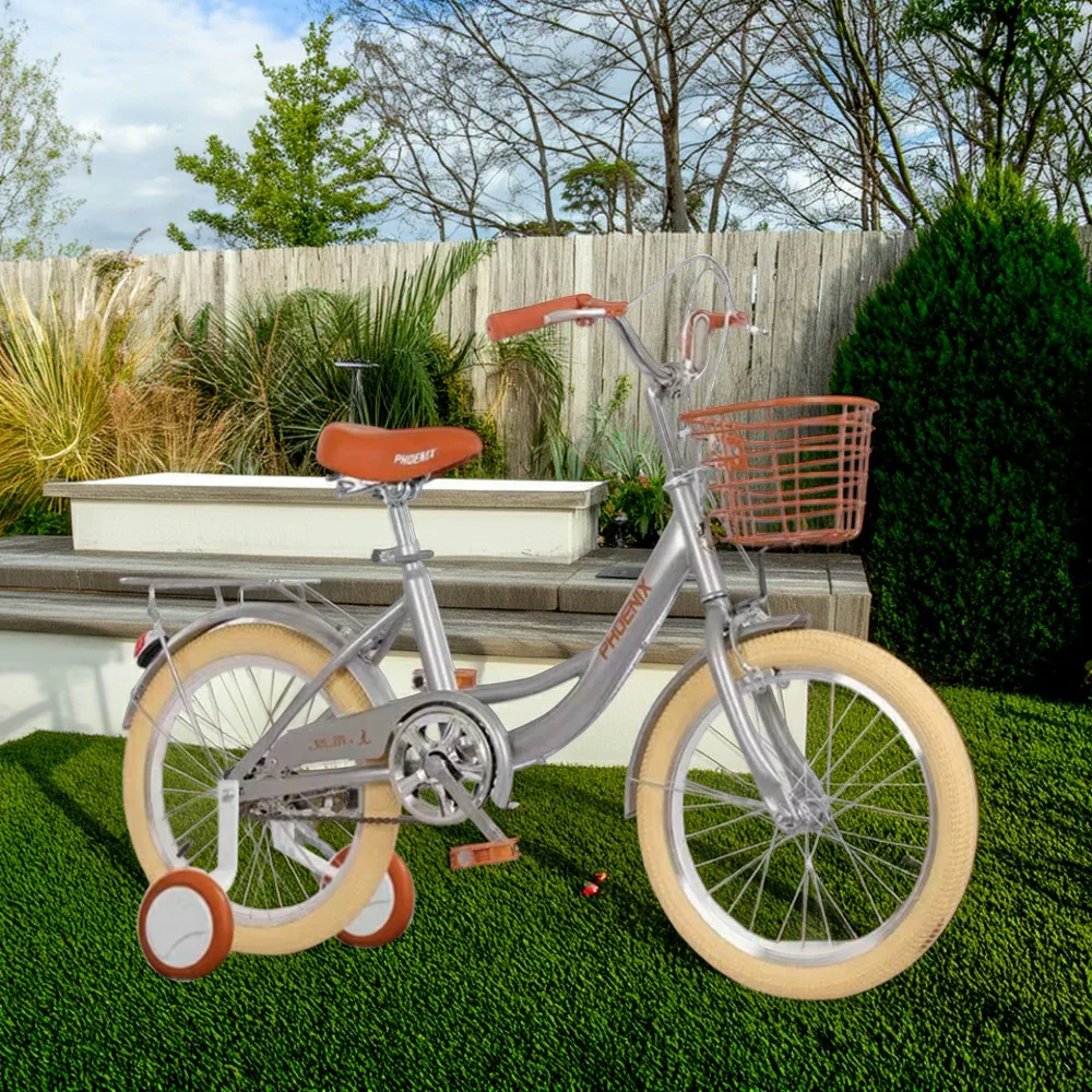 VOLTUS 16/20/22 Kids' Princess Bike - Standard & Training Wheel Options, Comfortable Seat, Safety Design - Silver - Image 11