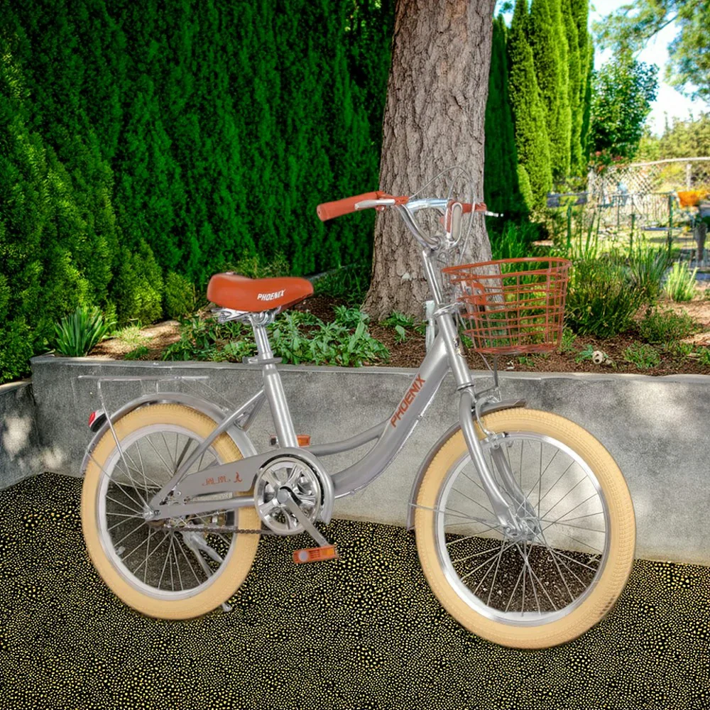 VOLTUS 16/20/22 Kids' Princess Bike - Standard & Training Wheel Options, Comfortable Seat, Safety Design - Silver - Image 2