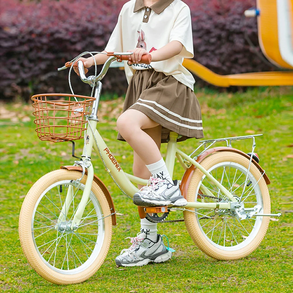 VOLTUS 16/20/22 Kids' Princess Bike - Standard & Training Wheel Options, Comfortable Seat, Safety Design - Yellow - Image 4