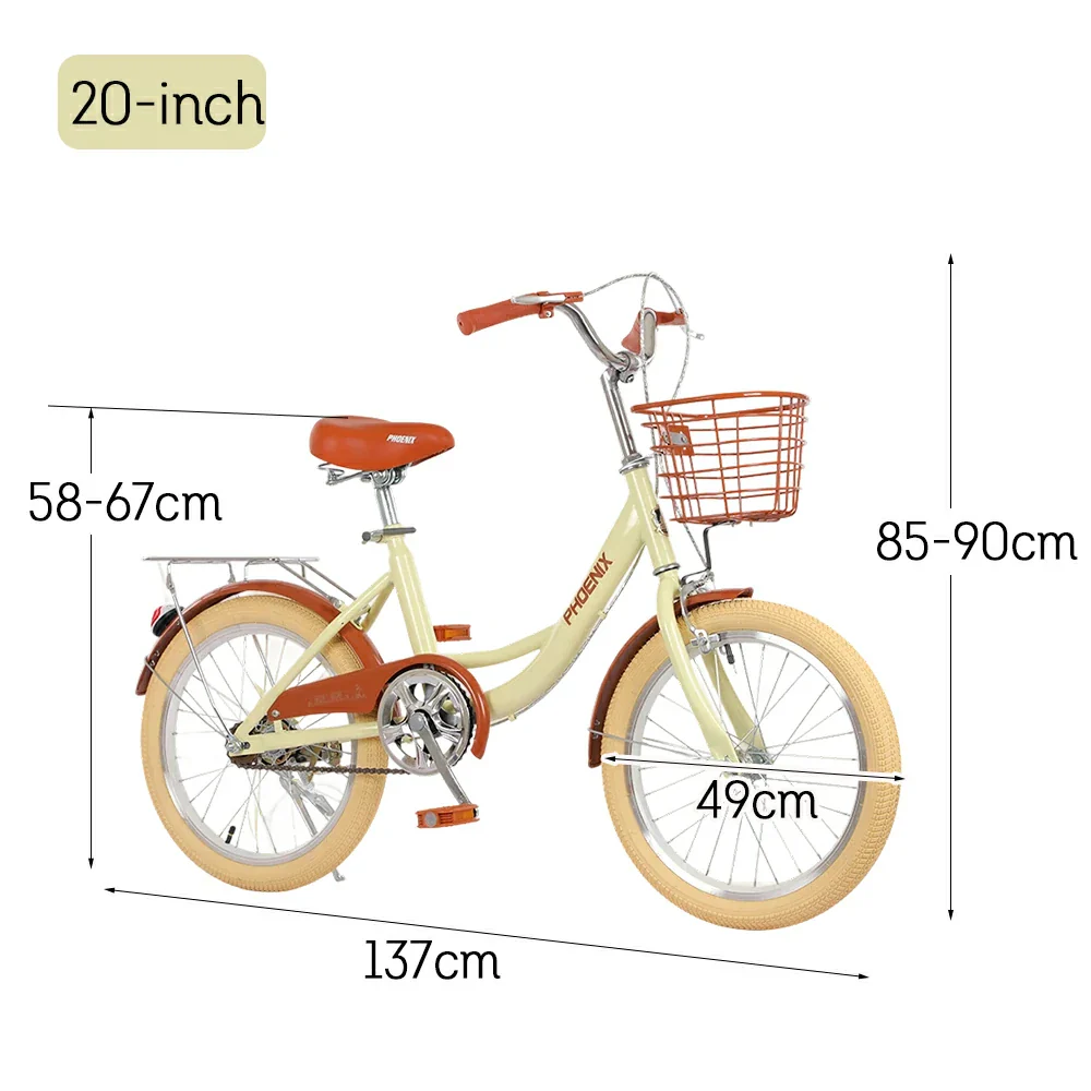 VOLTUS 16/20/22 Kids' Princess Bike - Standard & Training Wheel Options, Comfortable Seat, Safety Design - Yellow - Image 6