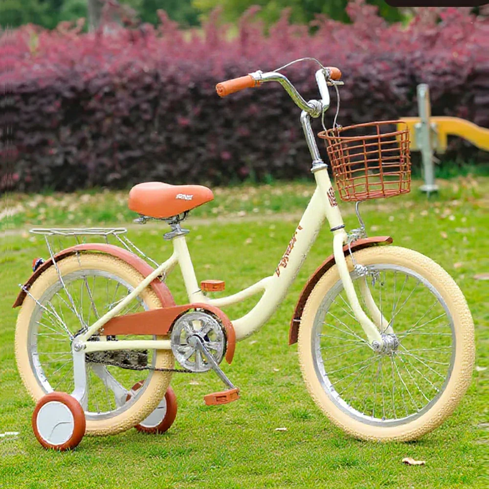 VOLTUS 16/20/22 Kids' Princess Bike - Standard & Training Wheel Options, Comfortable Seat, Safety Design - Yellow - Image 9