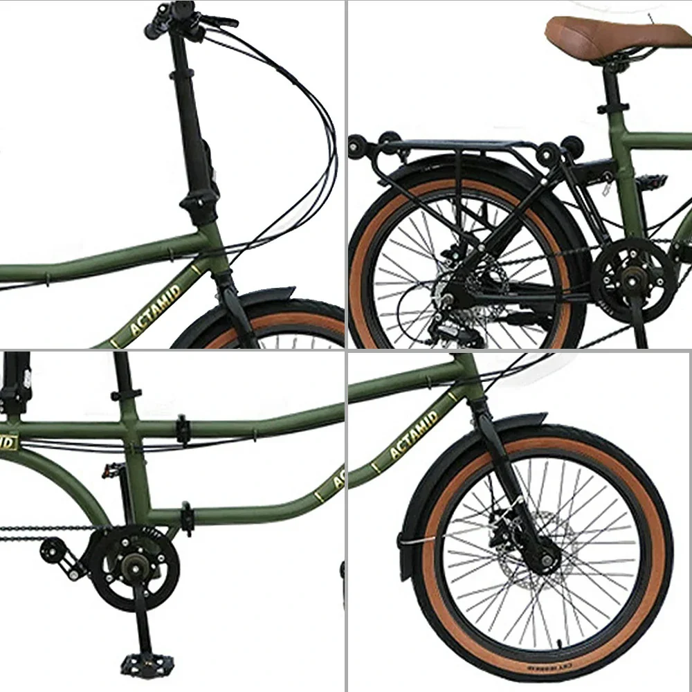 VOLTUS 20 Inch Double Bike 4-Fold Design with Upgraded Shock Absorber Seat-Green - Image 8