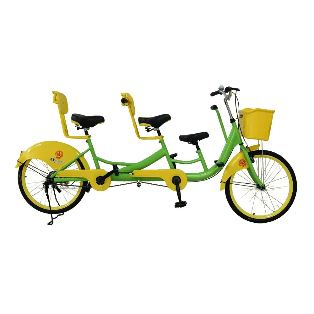 VOLTUS 3-Seater/4-Seater Three Person Bicycle Sightseeing Bike-Blue/Red/Green - Image 11