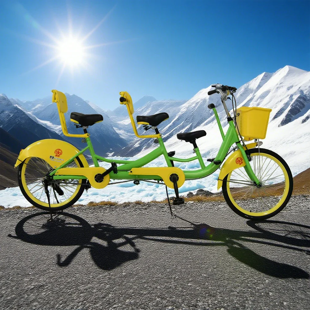 VOLTUS 3-Seater/4-Seater Three Person Bicycle Sightseeing Bike-Blue/Red/Green - Image 12
