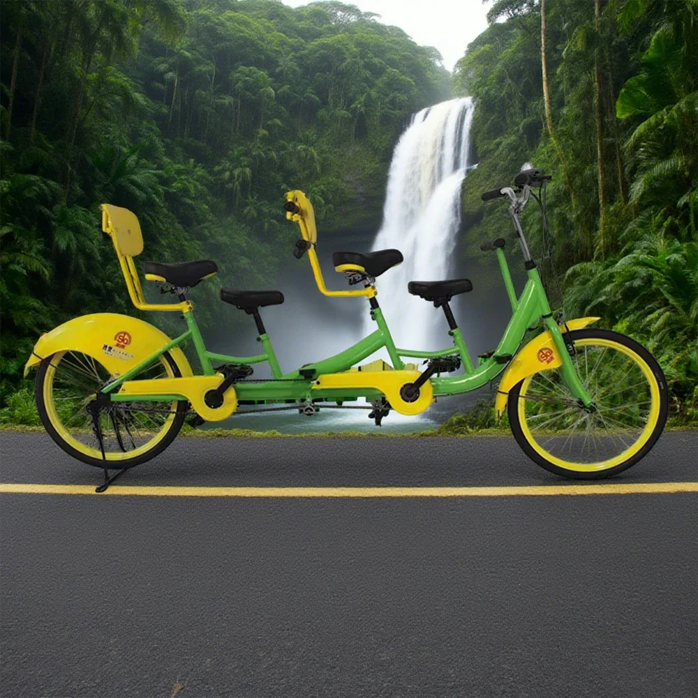 VOLTUS 3-Seater/4-Seater Three Person Bicycle Sightseeing Bike-Blue/Red/Green - Image 17