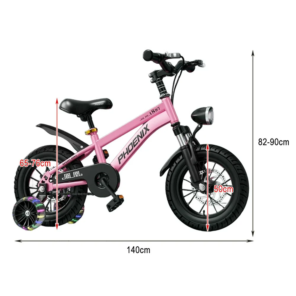VOLTUS 18/20/22 Kids' Sport Bike - No Rear Seat, with Mudguard, Integrated or Spoke Wheels – Pink - Image 14