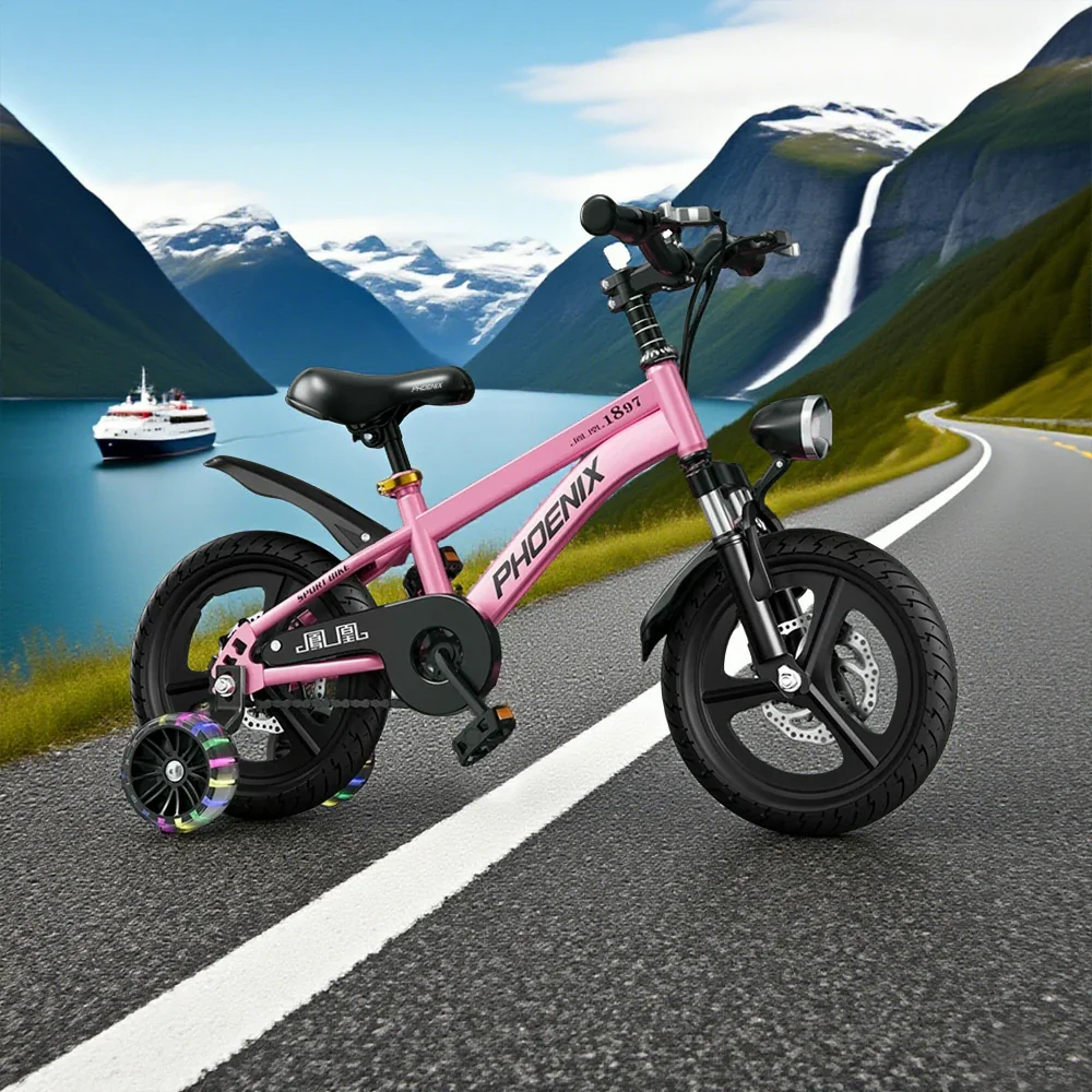 VOLTUS 18/20/22 Kids' Sport Bike - No Rear Seat, with Mudguard, Integrated or Spoke Wheels – Pink - Image 2