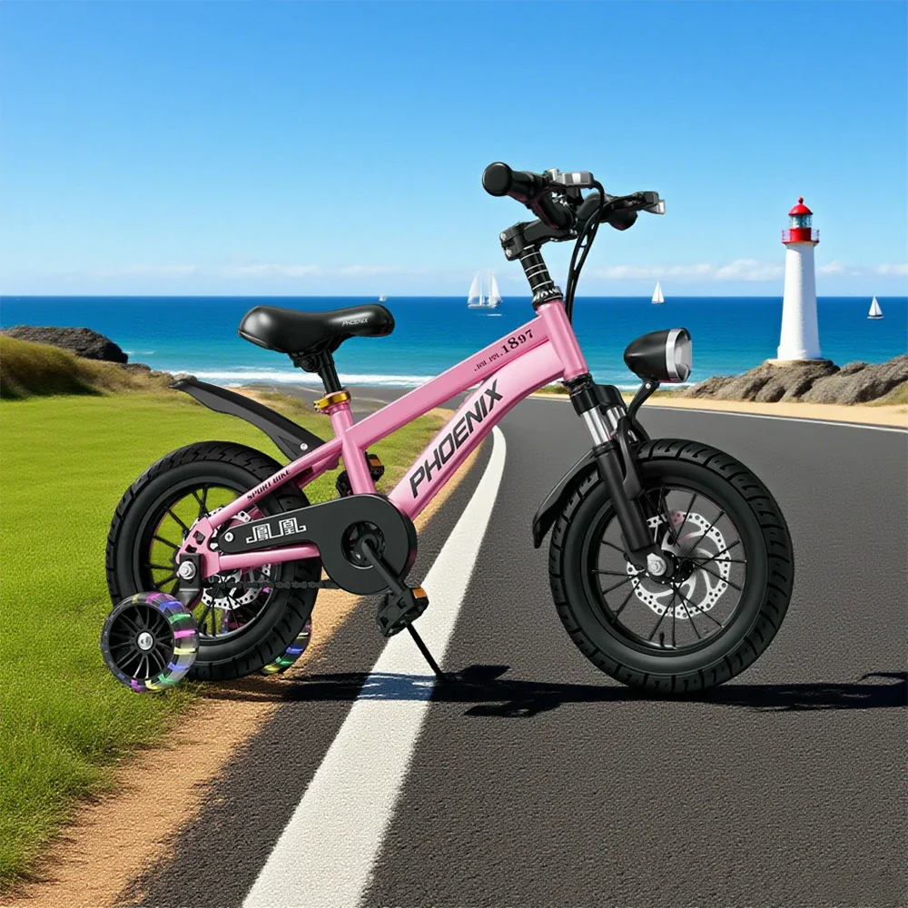 VOLTUS 18/20/22 Kids' Sport Bike - No Rear Seat, with Mudguard, Integrated or Spoke Wheels – Pink - Image 9