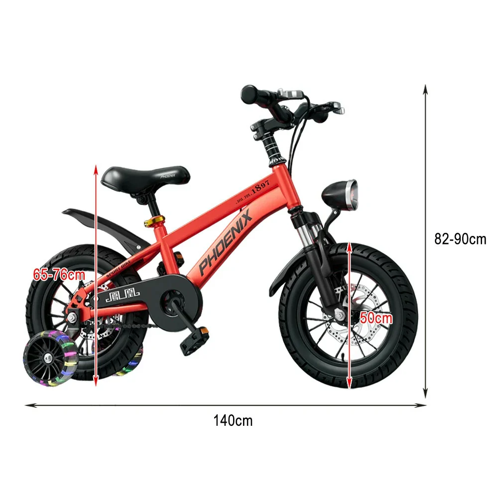VOLTUS 18/20/22 Kids' Sport Bike - No Rear Seat, with Mudguard, Integrated or Spoke Wheels – Red - Image 14