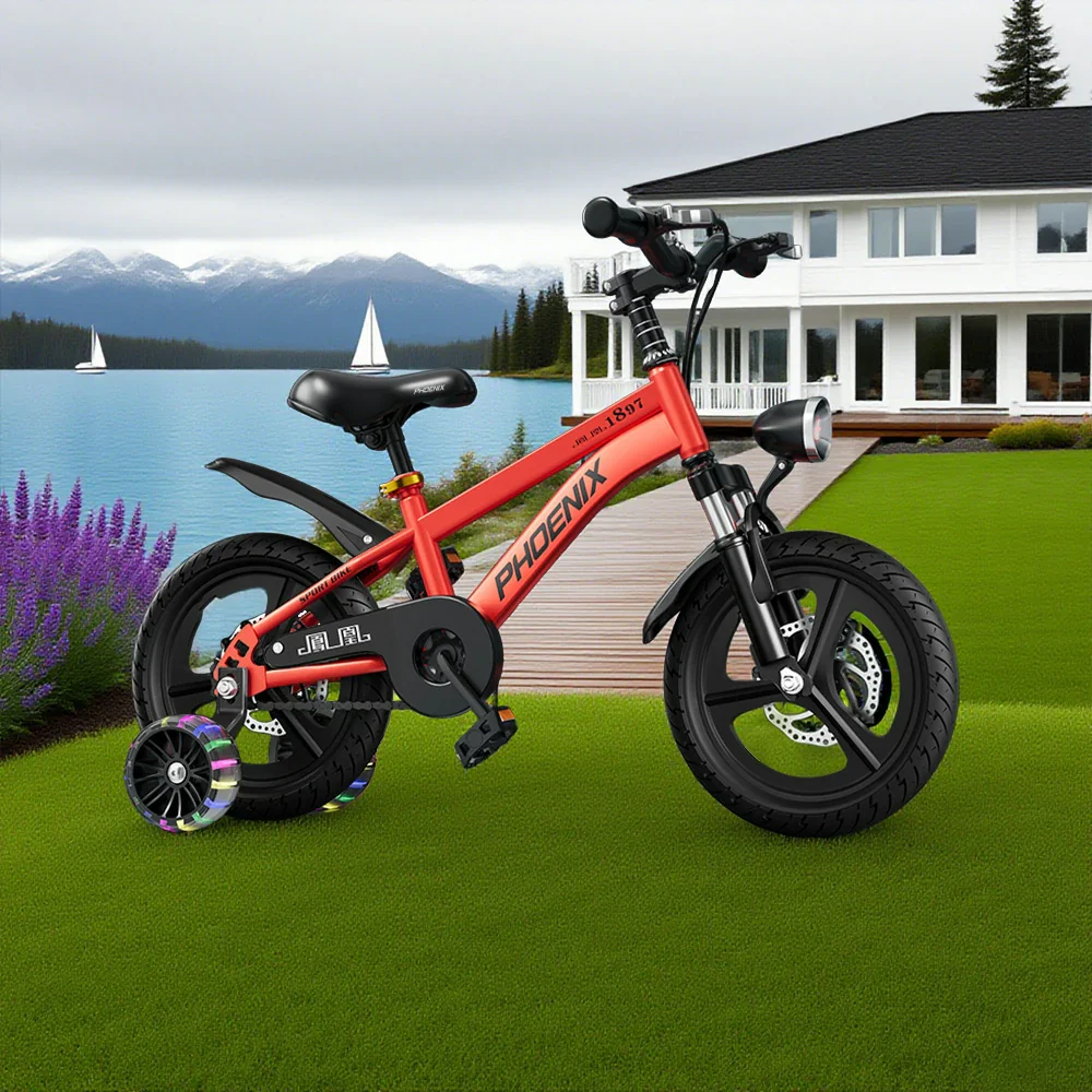 VOLTUS 18/20/22 Kids' Sport Bike - No Rear Seat, with Mudguard, Integrated or Spoke Wheels – Red - Image 2