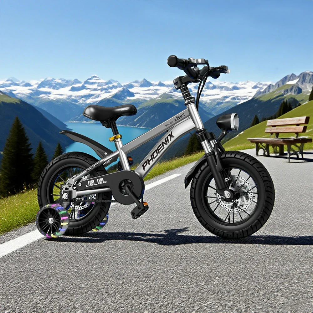 VOLTUS 18/20/22 Kids' Sport Bike - No Rear Seat, with Mudguard, Integrated or Spoke Wheels - Silvery - Image 10
