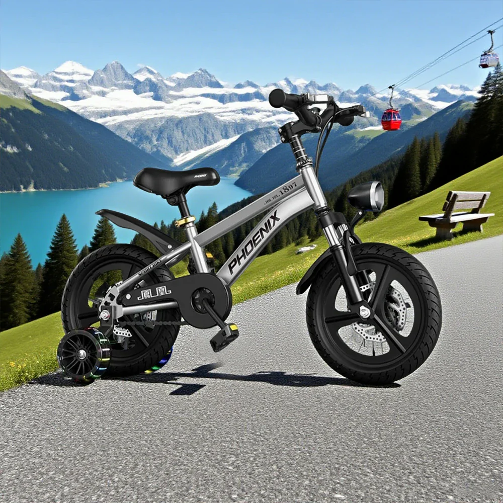 VOLTUS 18/20/22 Kids' Sport Bike - No Rear Seat, with Mudguard, Integrated or Spoke Wheels - Silvery - Image 2