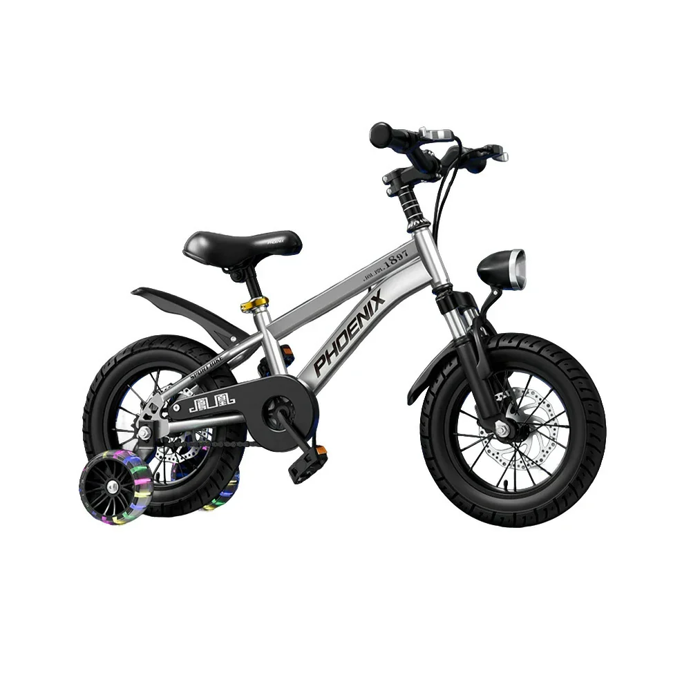 VOLTUS 18/20/22 Kids' Sport Bike - No Rear Seat, with Mudguard, Integrated or Spoke Wheels - Silvery - Image 8