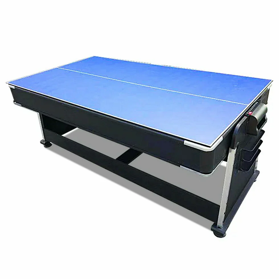 VERSA 4-IN-1 6FT Convertible Game Table - Air Hockey, Pool, Table Tennis & Dining, Space-Saving Black Frame, Free Accessories - Black Felt - Image 9