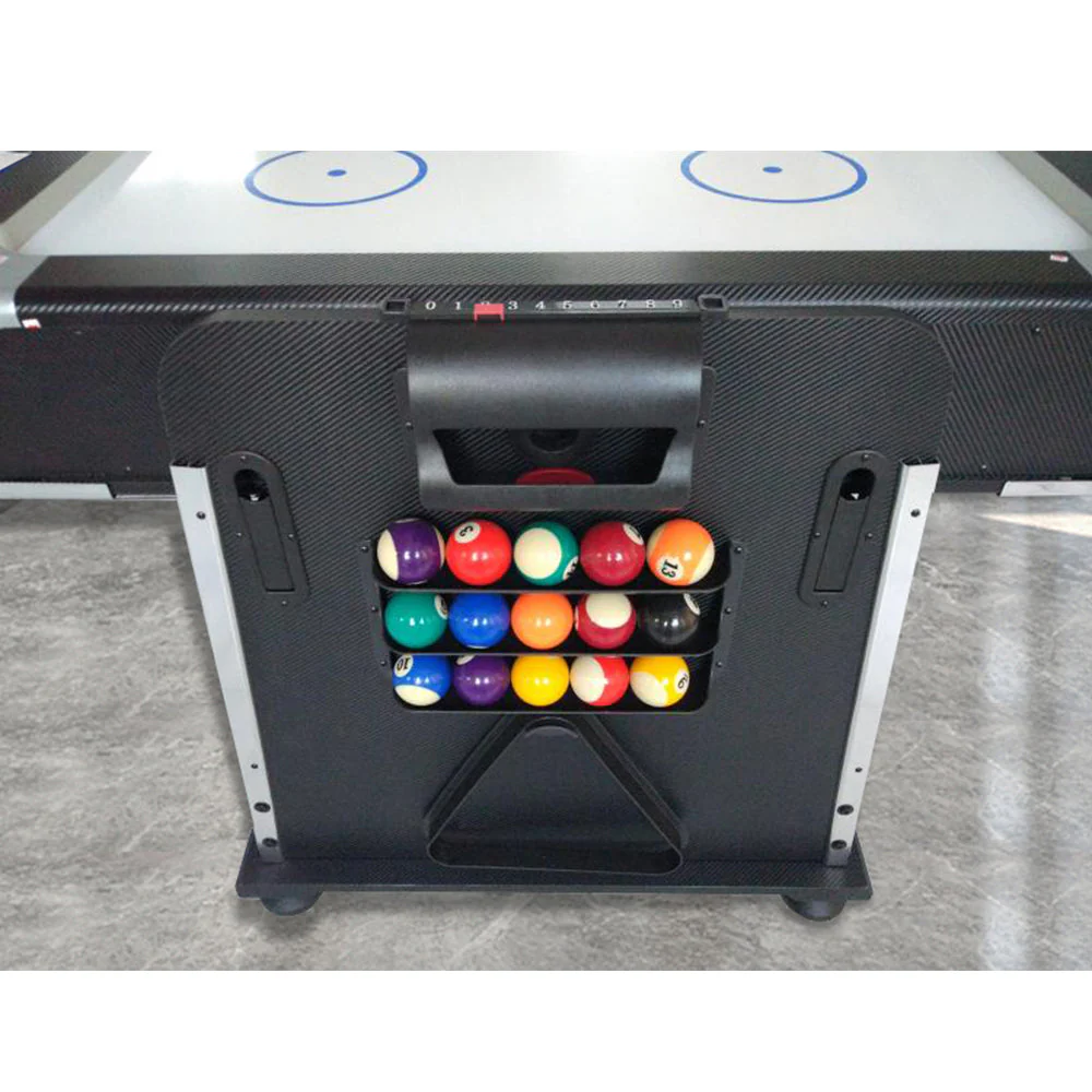 VERSA 4-IN-1 7FT Convertible Table Air Hockey, Pool Billiards, Dining, and Table Tennis for Billiard Game Rooms with Free Accessories - Green Felt - Image 8