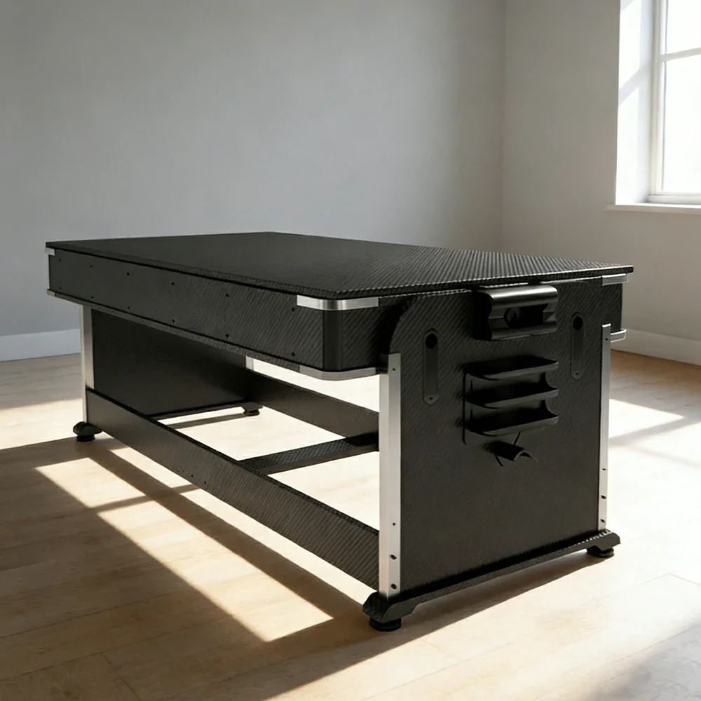VERSA 4-IN-1 6FT Convertible Game Table - Air Hockey, Pool, Table Tennis & Dining, Space-Saving Black Frame, Free Accessories - Blue Felt - Image 7