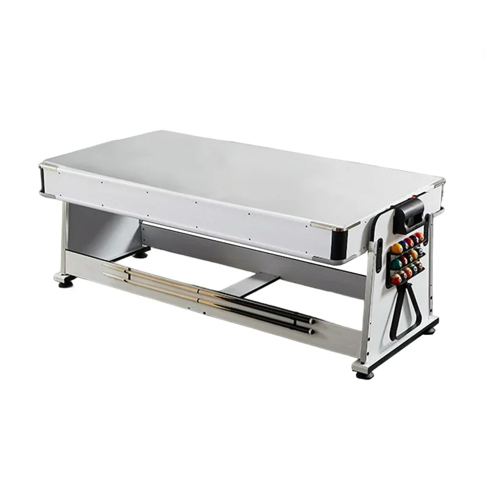 VERSA NEW 2026 UPGRADE MODEL 4-IN-1 6FT Convertible Game Table – Air Hockey, Pool, Table Tennis & Dining, Space-Saving White Frame, Free Accessories - Green Felt - Image 6