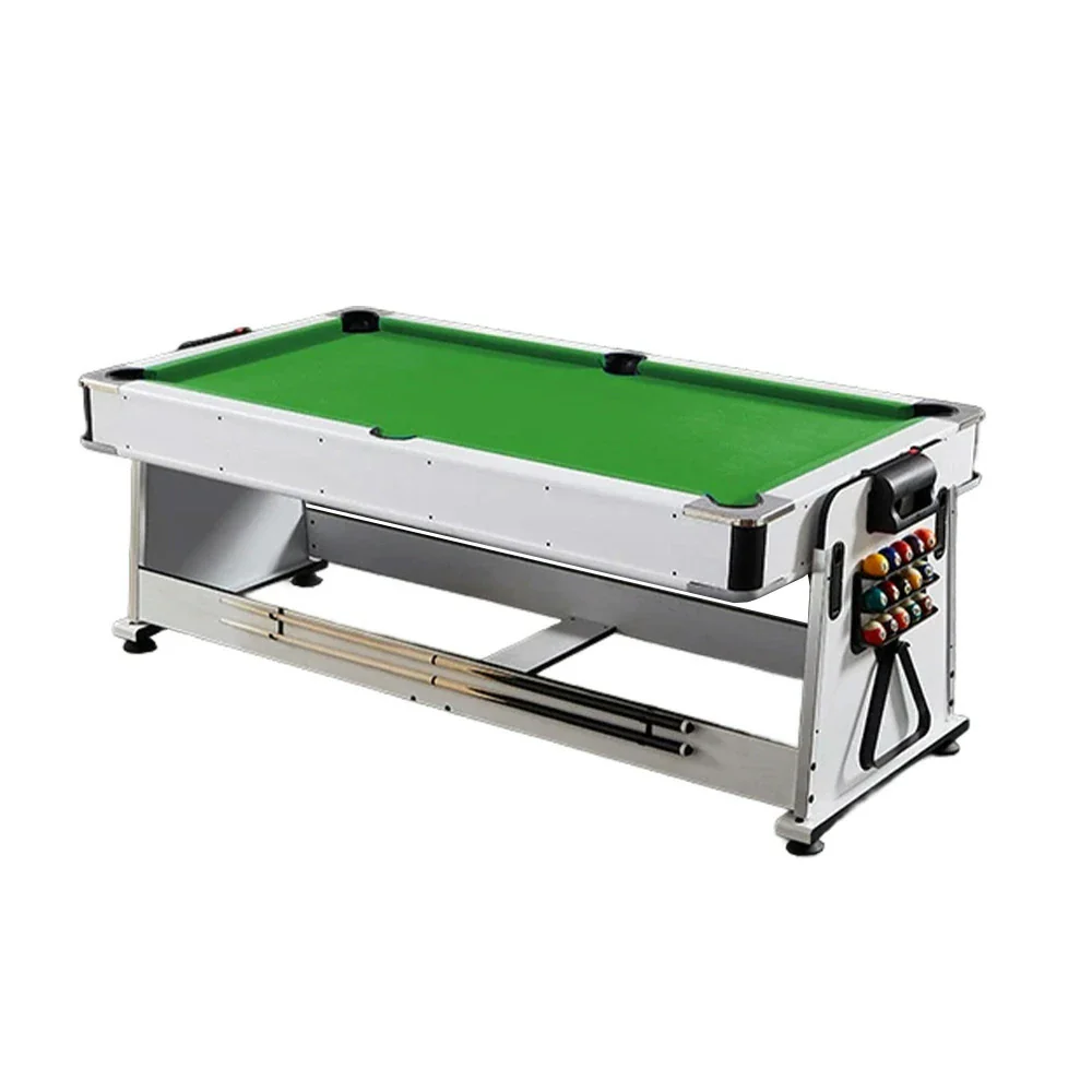 VERSA NEW 2026 UPGRADE MODEL 4-IN-1 7/8FT Convertible Table with White Frame for Air Hockey, Pool Billiards, Dining, and Table Tennis with Free Accessories - Green Felt - Image 15